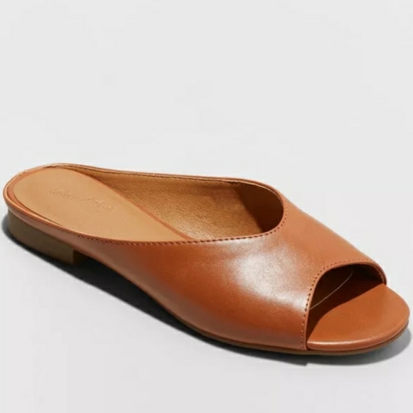 Universal Thread Shoes - WOMEN'S GABY PEEP TOE SLIDE MULES